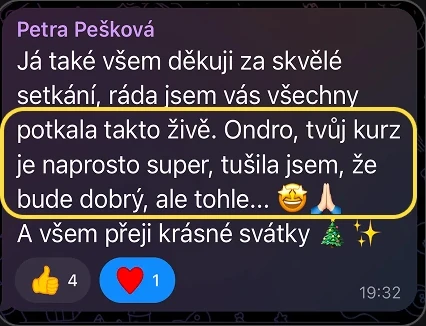 Zpráva Petry Peškové: tušila jsem, že to bude dobré, ale tohle…